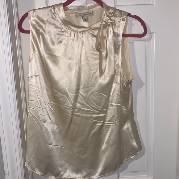 Tommy Hilfiger Silk Blouse Cream - Picture 6 of 6